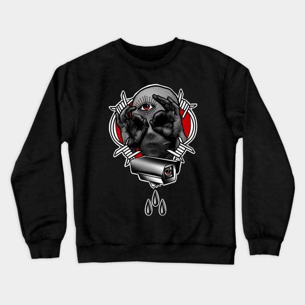 Against Big Brother Crewneck Sweatshirt by Social Terror